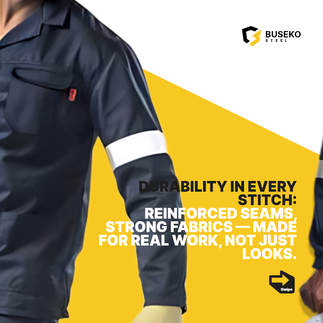 Work suit with reflective stripes
